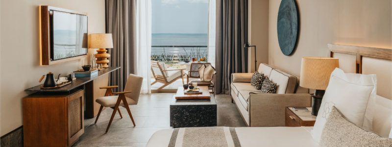 Ocean view Superior Suite at SHA Mexico - livingroom